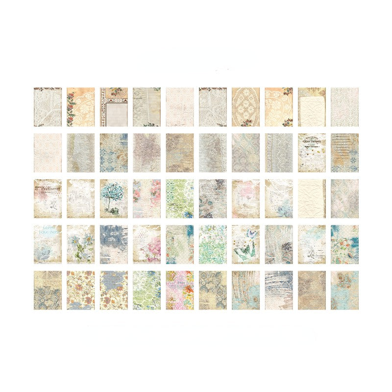 100 PCS Floral Letter Decor Paper