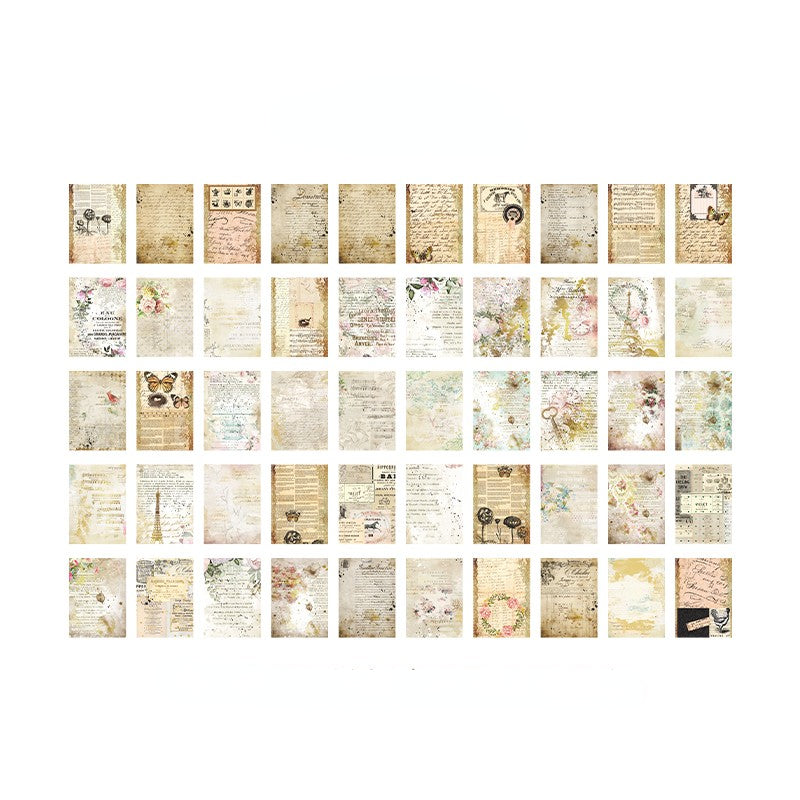 100 PCS Floral Letter Decor Paper