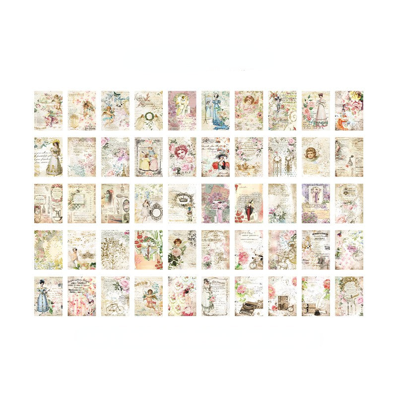 100 PCS Floral Letter Decor Paper
