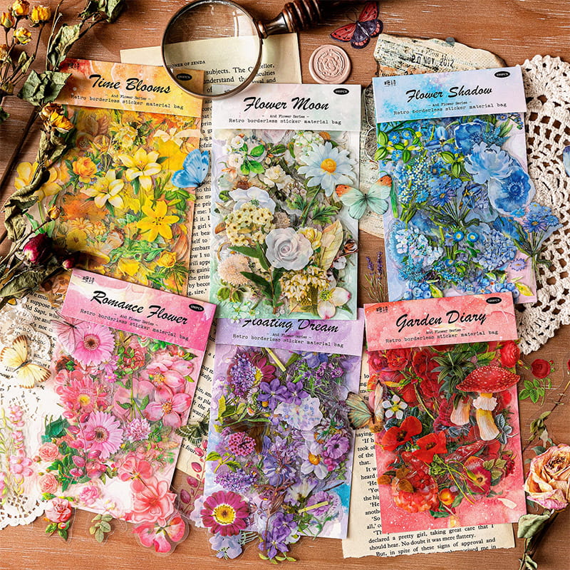 100 PCS Floral Meeting Stickers