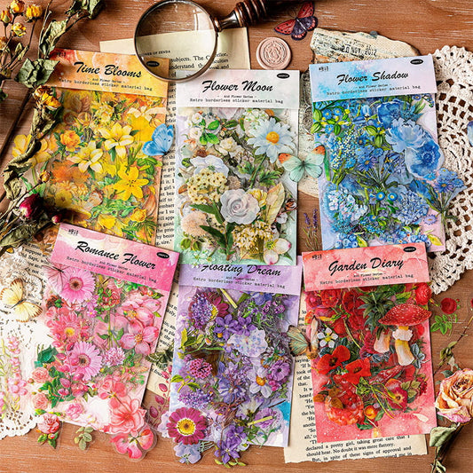 100 PCS Floral Meeting Stickers