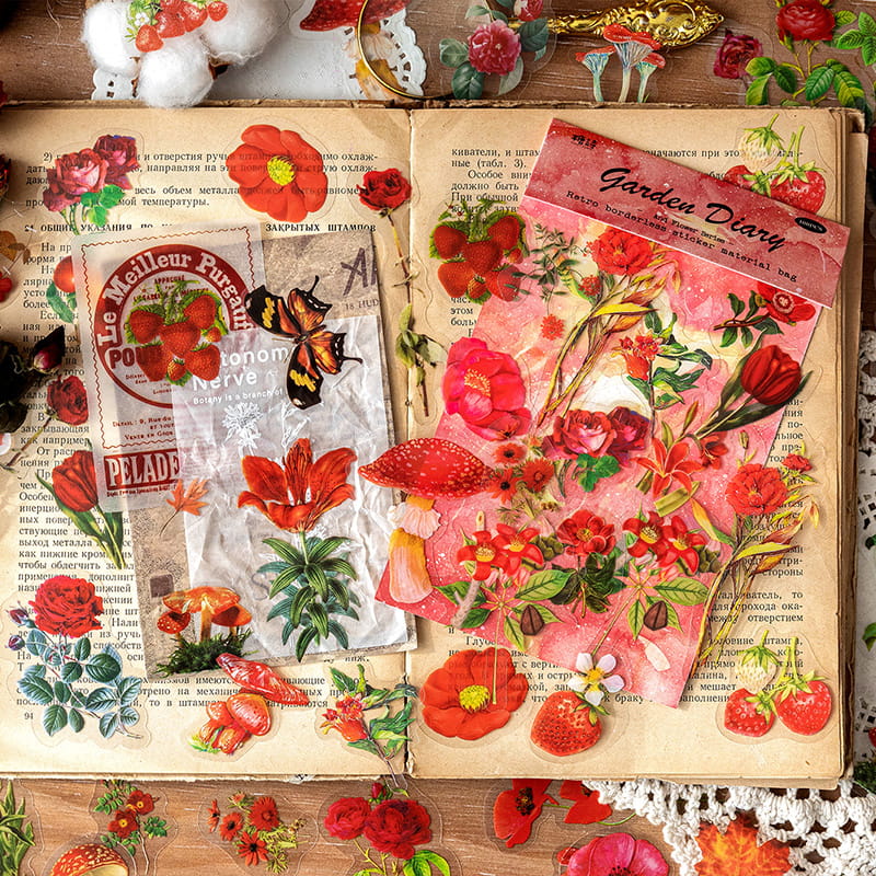 100 PCS Floral Meeting Stickers
