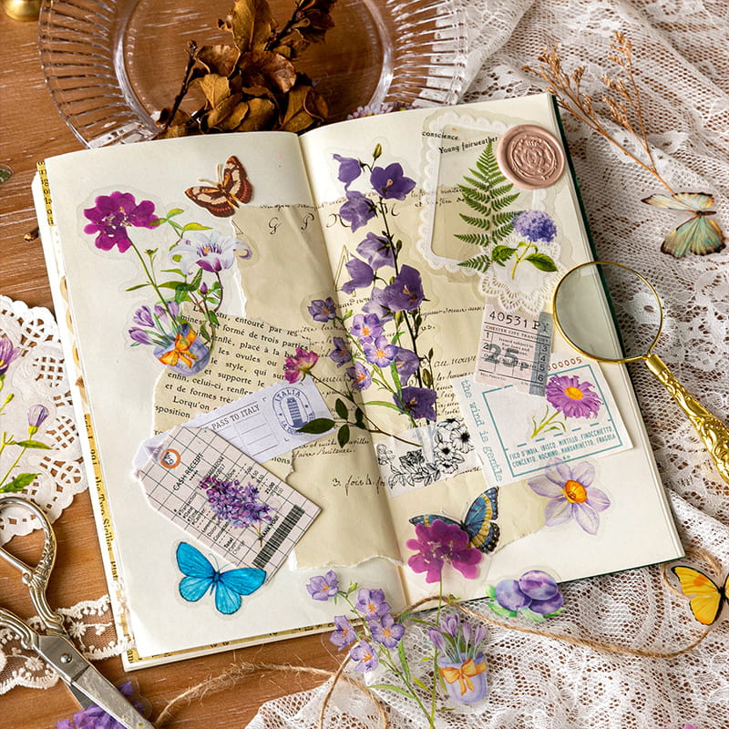 100 PCS Floral Meeting Stickers