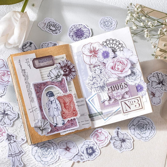 45 PCS Petals And Maiden Stickers Pack