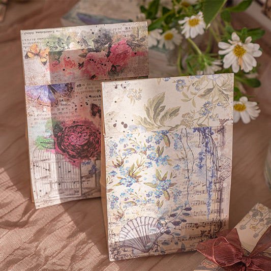 100 PCS Floral Letter Decor Paper