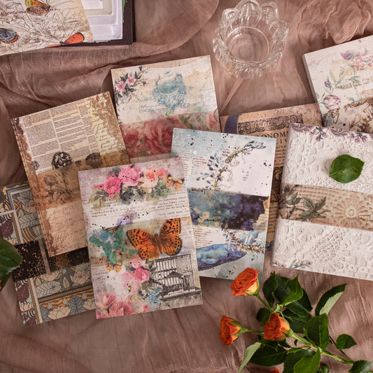 100 PCS Floral Letter Decor Paper