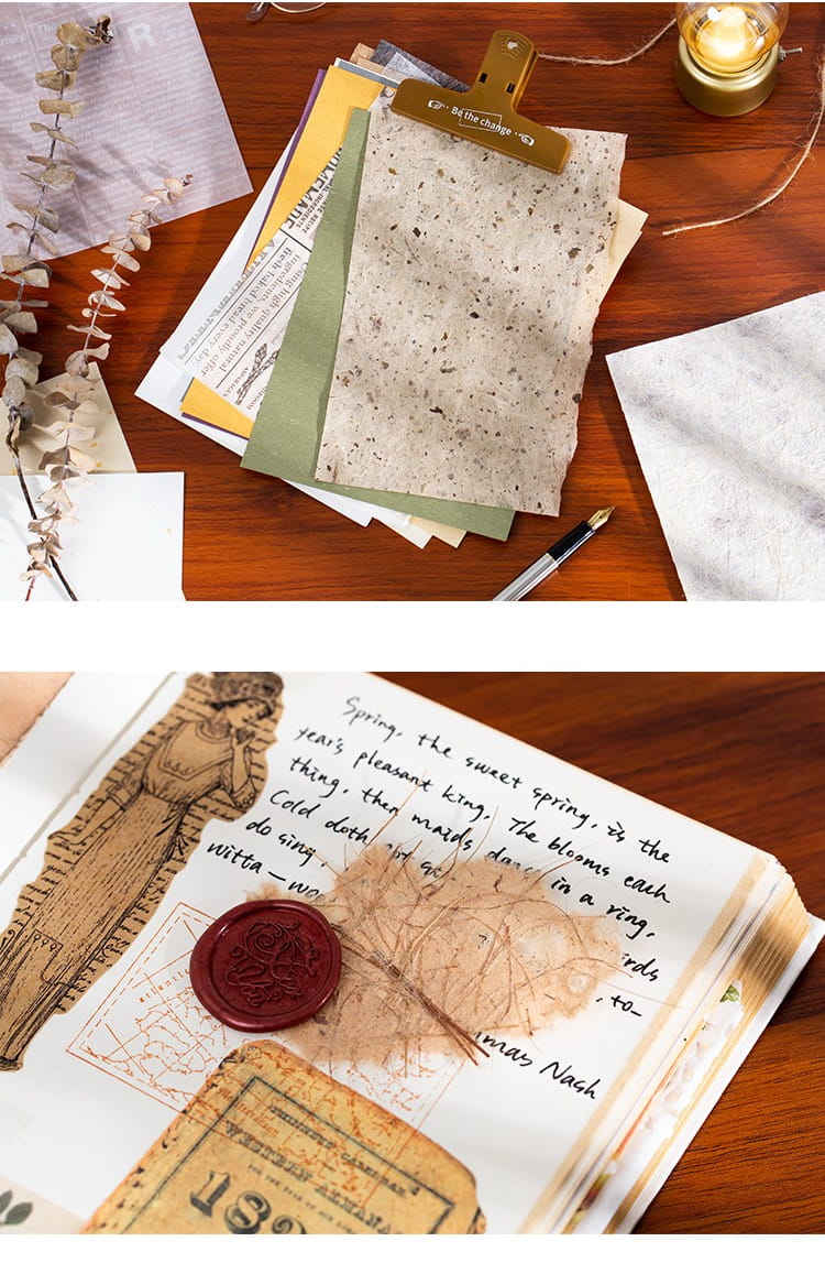 40 PCS Handmade Journal & DIY Paper Pack