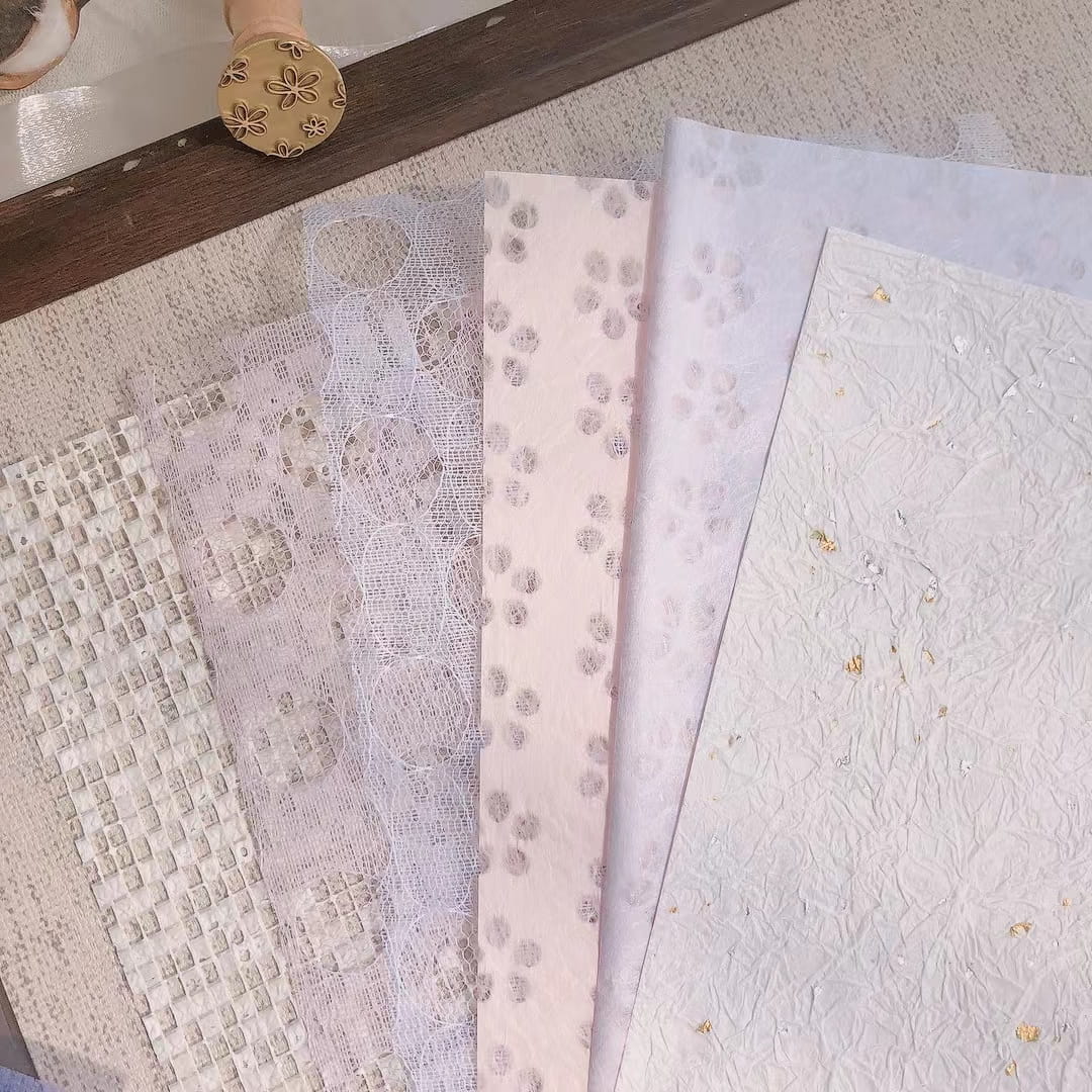 30 PCS Handmade Mesh Paper Pack
