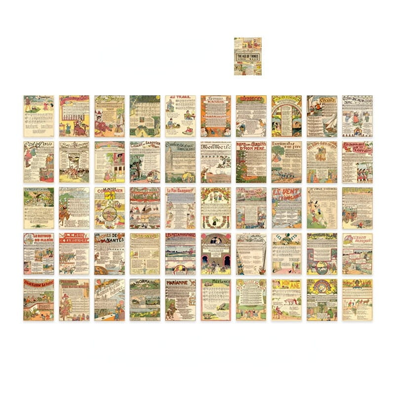 50PCS Unique Paper Book-The Age Of Things