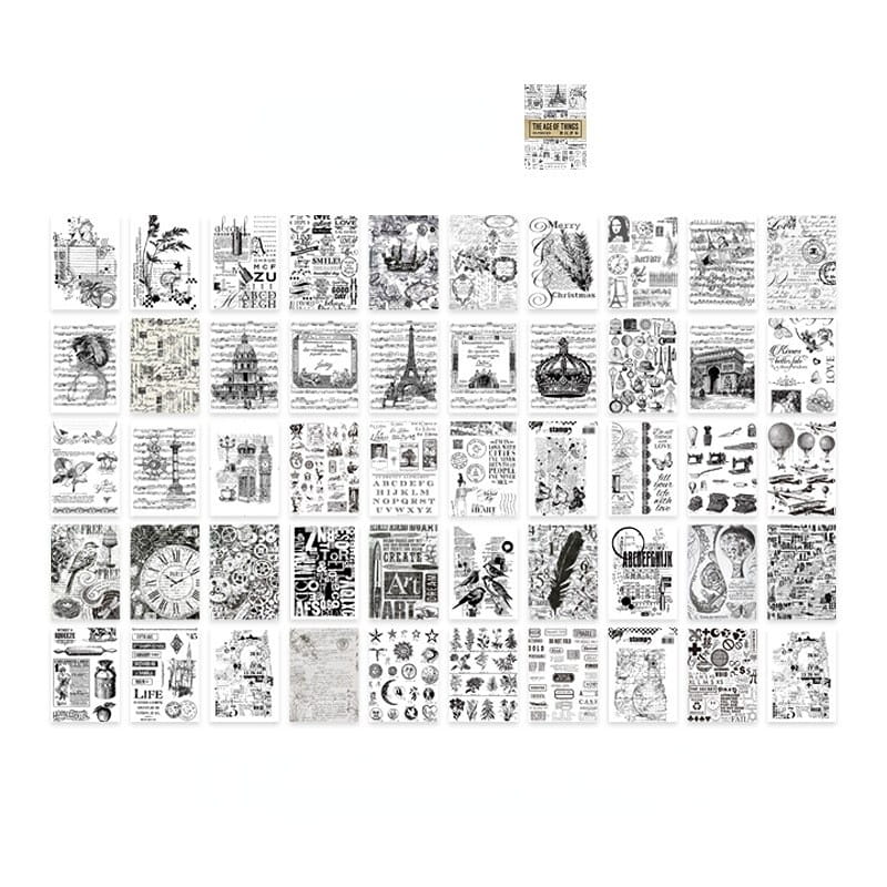 50PCS Unique Paper Book-The Age Of Things
