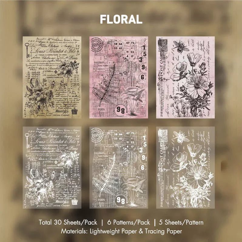 Retro Fragments Paper Materials