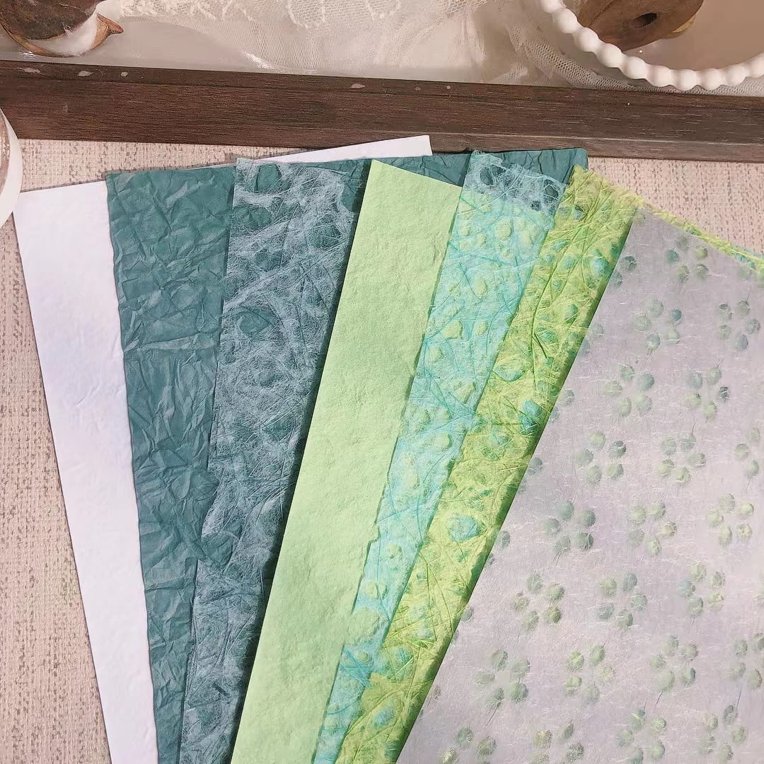 30 PCS Handmade Mesh Paper Pack