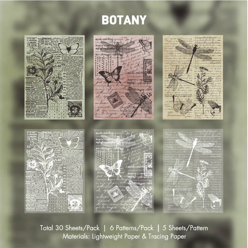 Retro Fragments Paper Materials