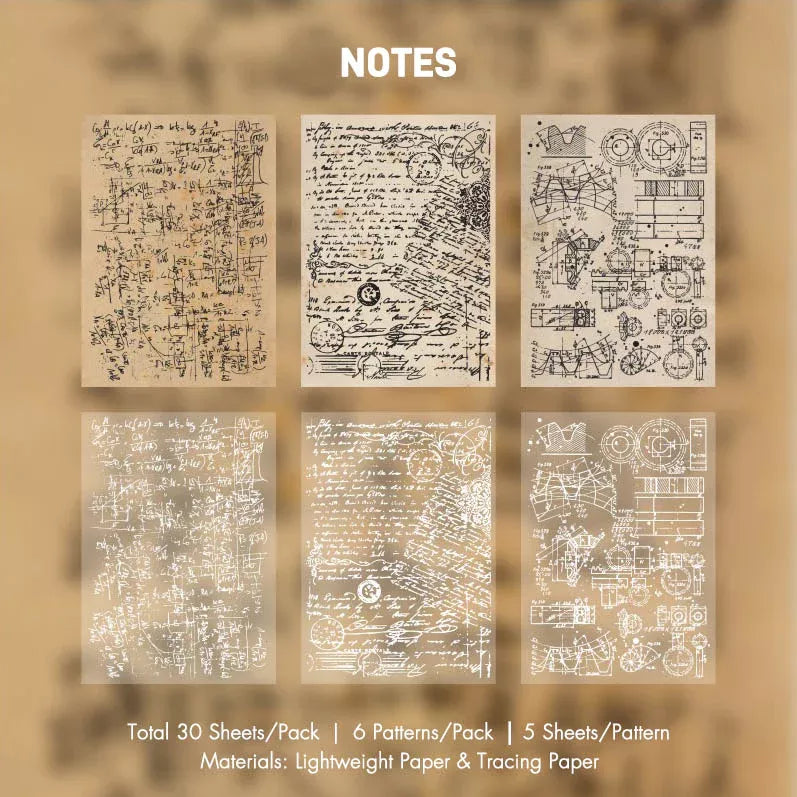 Retro Fragments Paper Materials