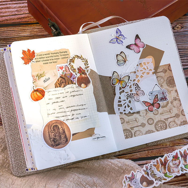 Flowers And Animals Shaped Pattern Washi Tape