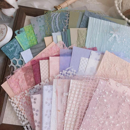 30 PCS Handmade Mesh Paper Pack