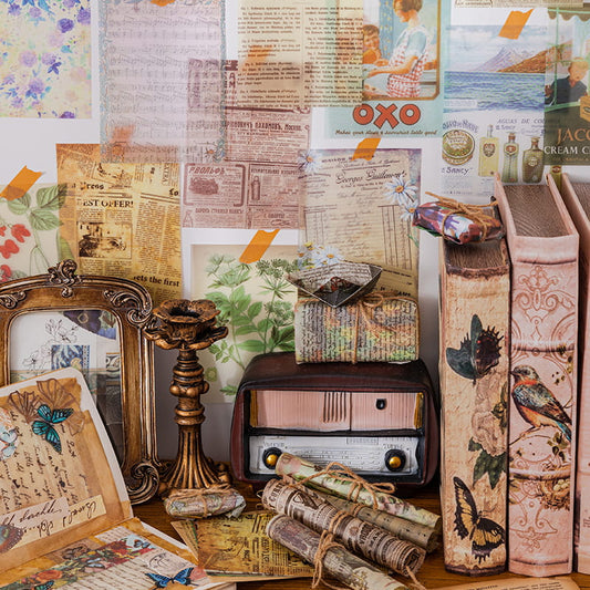 15 PCS Impression Time Retro Decorative Paper
