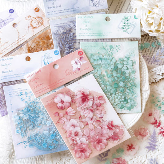 40 PCS Leaves Stickers Pack