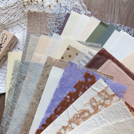 40 PCS Handmade Journal & DIY Paper Pack