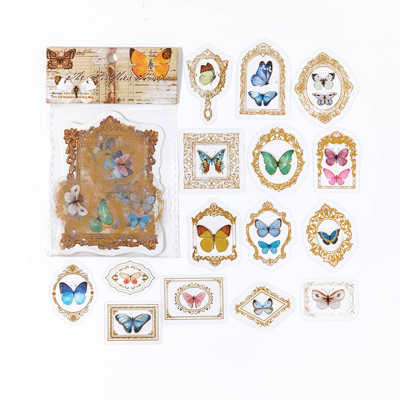 30 PCS Baroque Bronzing Sticker Pack