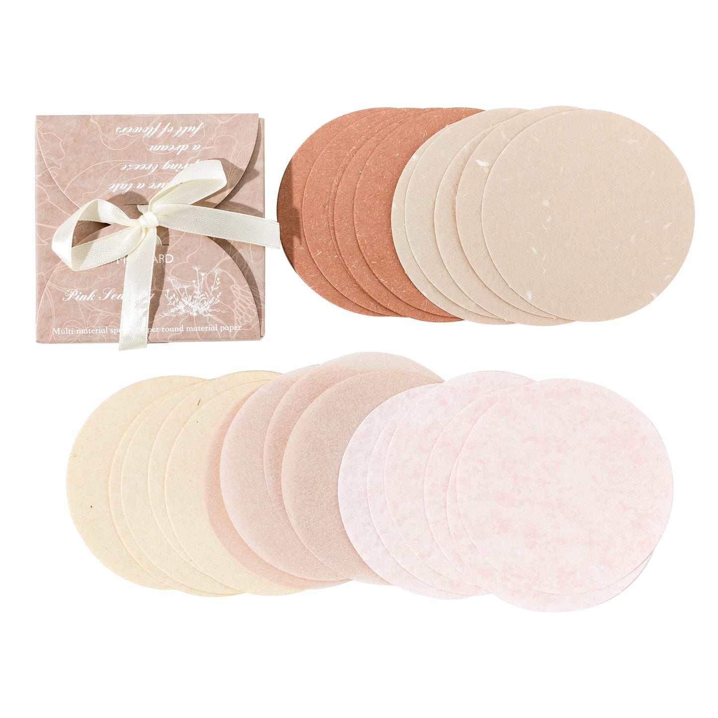 30 PCS Round Literary Material Paper