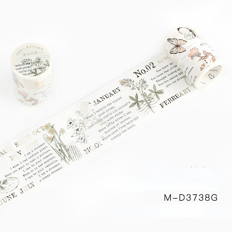 London Newspaper Gold Foil Washi Tape