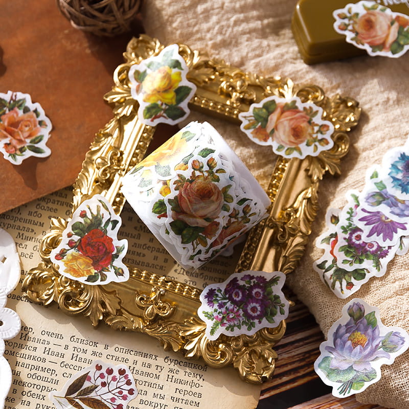 Flowers And Animals Shaped Pattern Washi Tape
