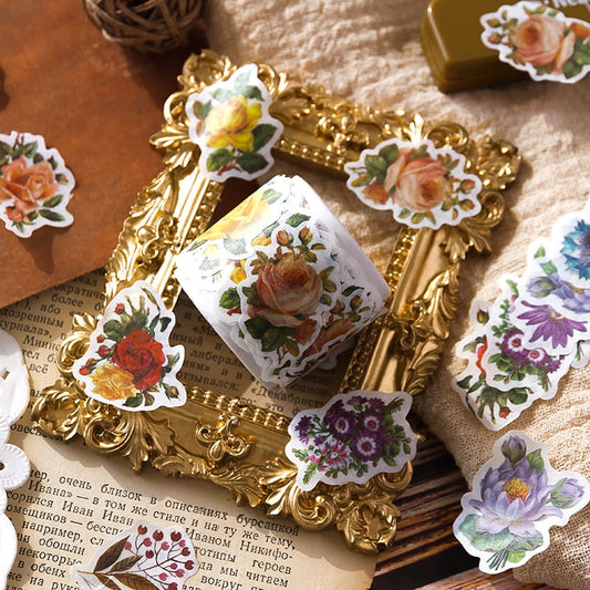 Flowers And Animals Shaped Pattern Washi Tape