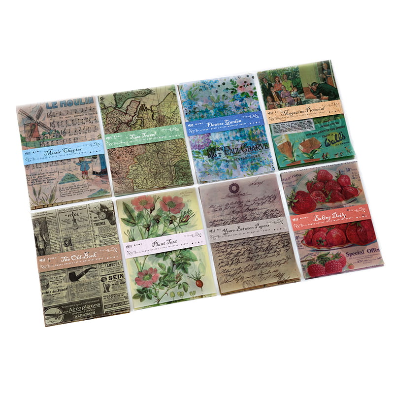 15 PCS Impression Time Retro Decorative Paper
