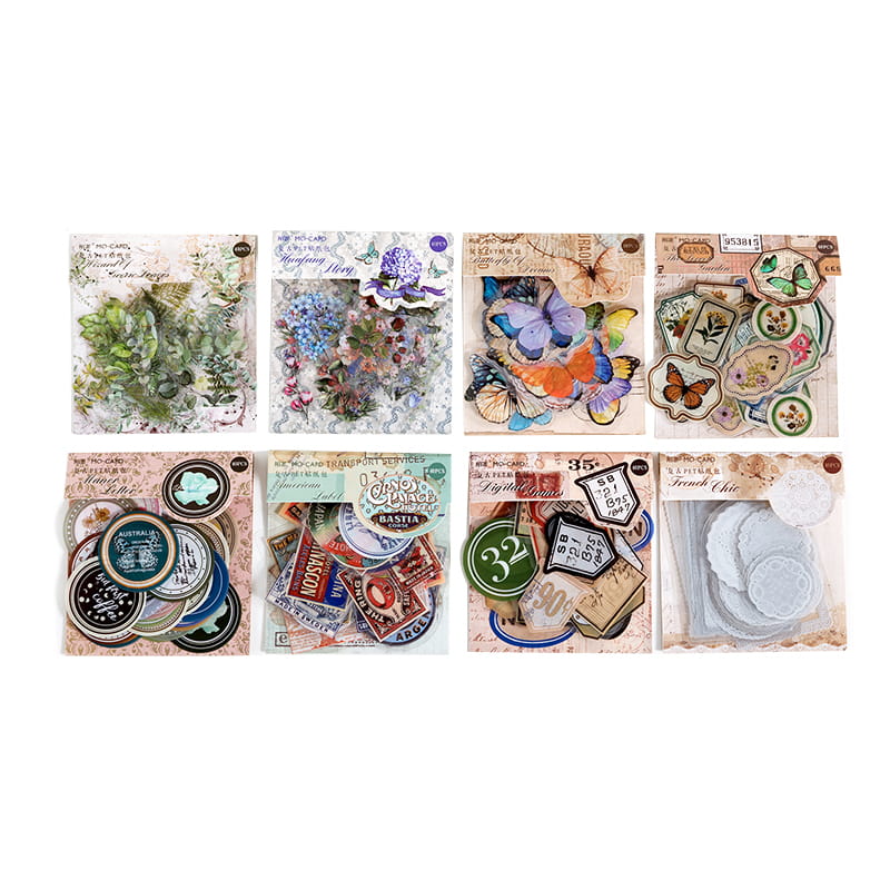 40 PCS Retro Image Pet Decor Stickers