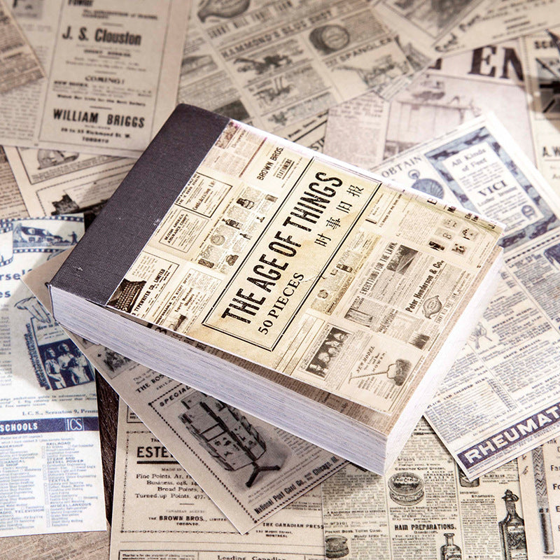 50PCS Unique Paper Book-The Age Of Things