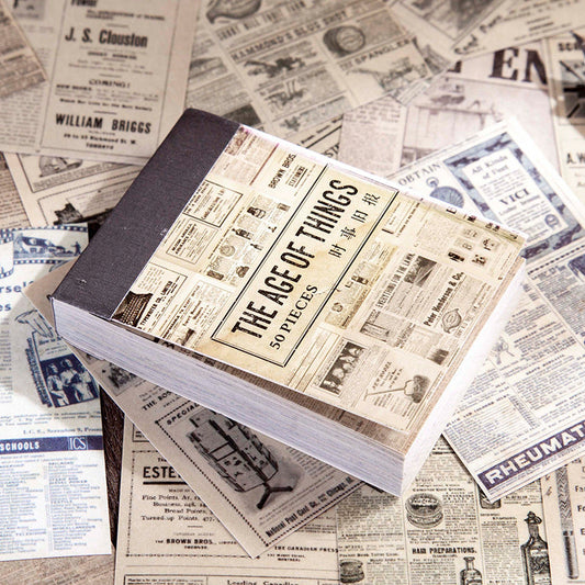 50PCS Unique Paper Book-The Age Of Things