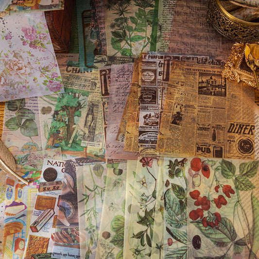 15 PCS Impression Time Retro Decorative Paper