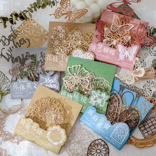 60 PCS Frame Hollow Paper