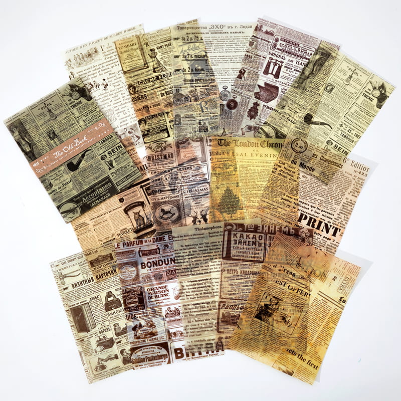 15 PCS Impression Time Retro Decorative Paper