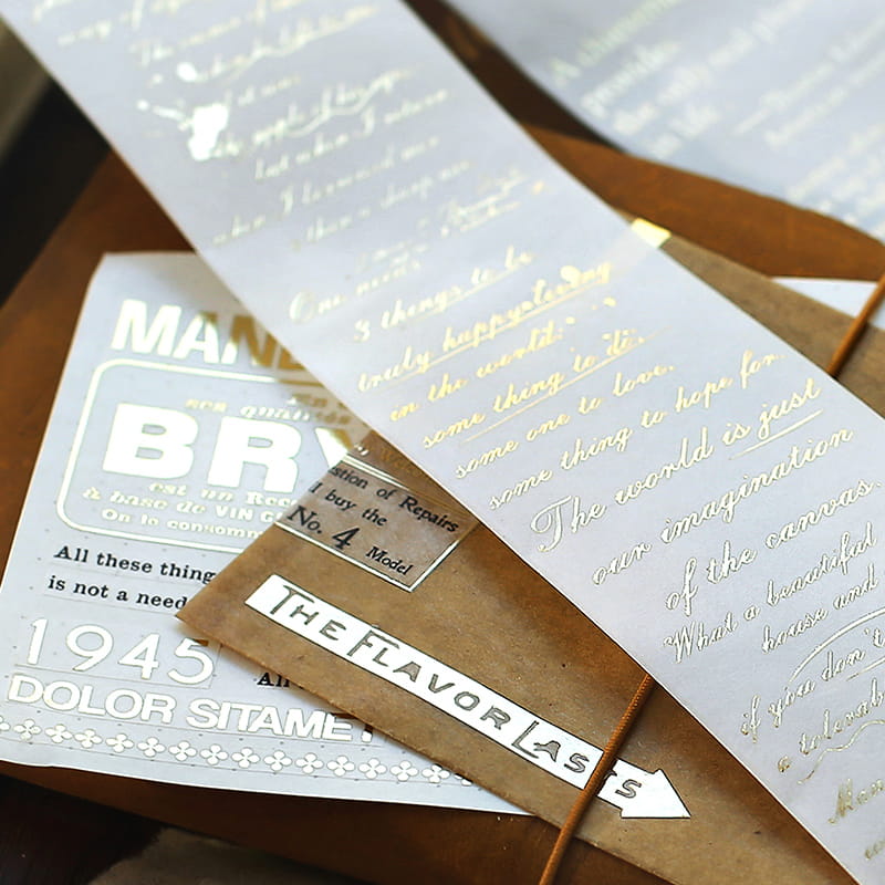 London Newspaper Gold Foil Washi Tape