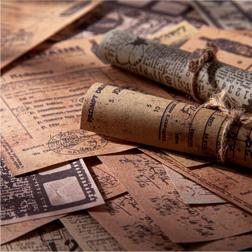 Retro Fragments Paper Materials