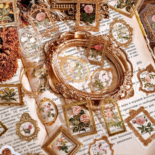 30 PCS Baroque Bronzing Sticker Pack