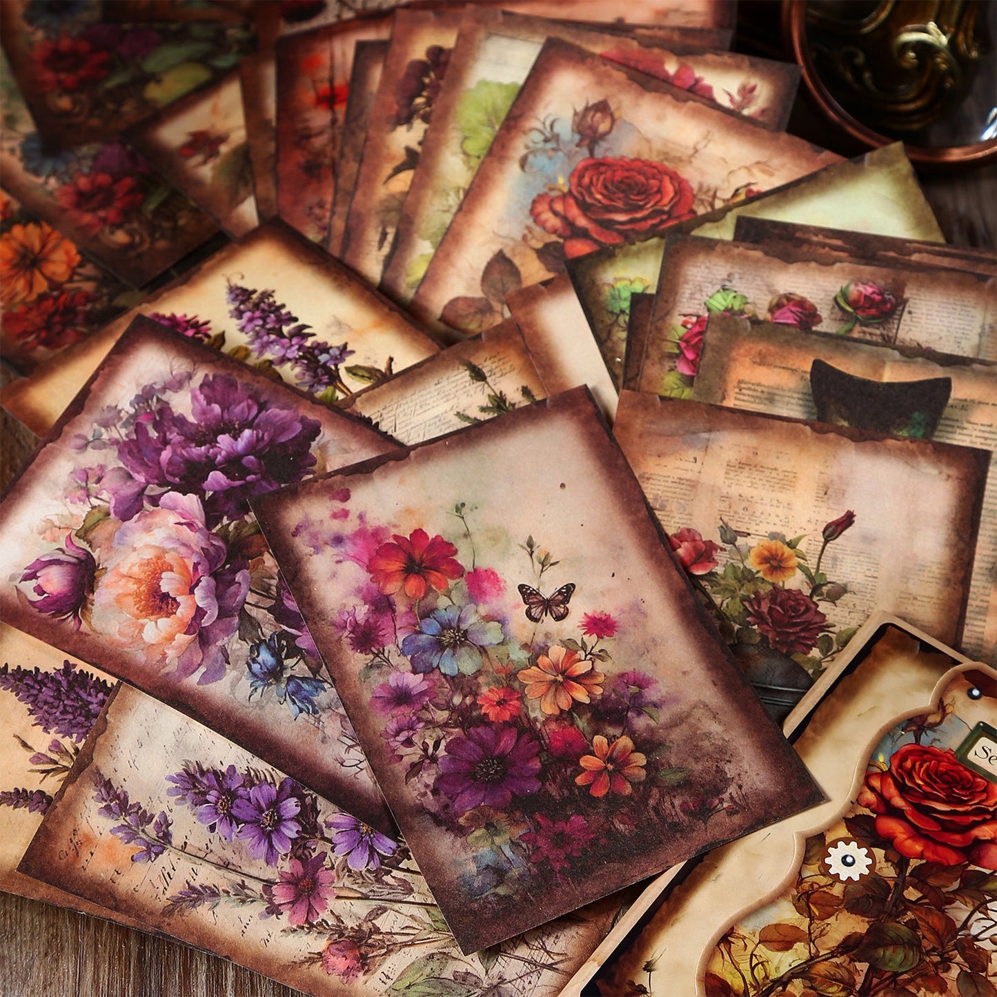 Burning Garden Material Decor Paper