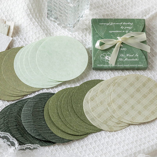 30 PCS Round Literary Material Paper