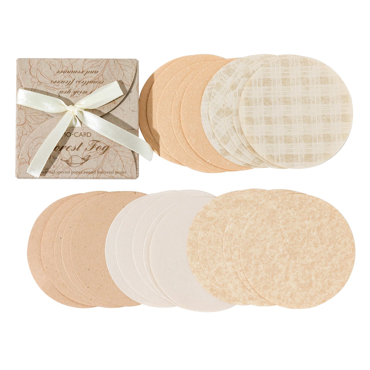 30 PCS Round Literary Material Paper