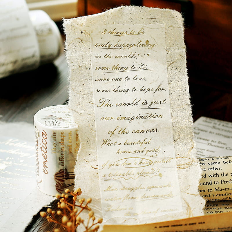 London Newspaper Gold Foil Washi Tape