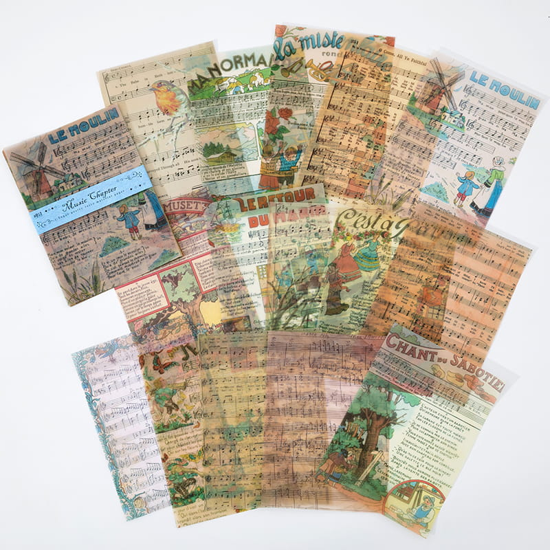 15 PCS Impression Time Retro Decorative Paper