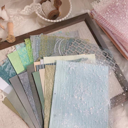 30 PCS Handmade Mesh Paper Pack