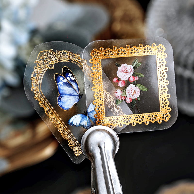 30 PCS Baroque Bronzing Sticker Pack