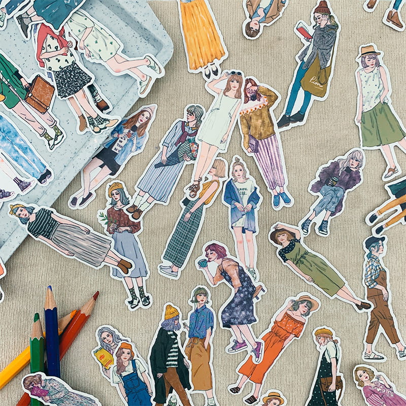 100 PCS Fashion Girl Sticker Pack