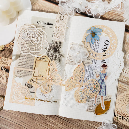 Flower Art Museum Hollow Out Decor Paper