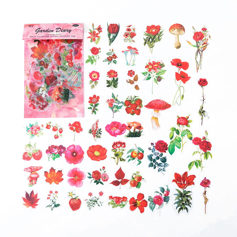 100 PCS Floral Meeting Stickers