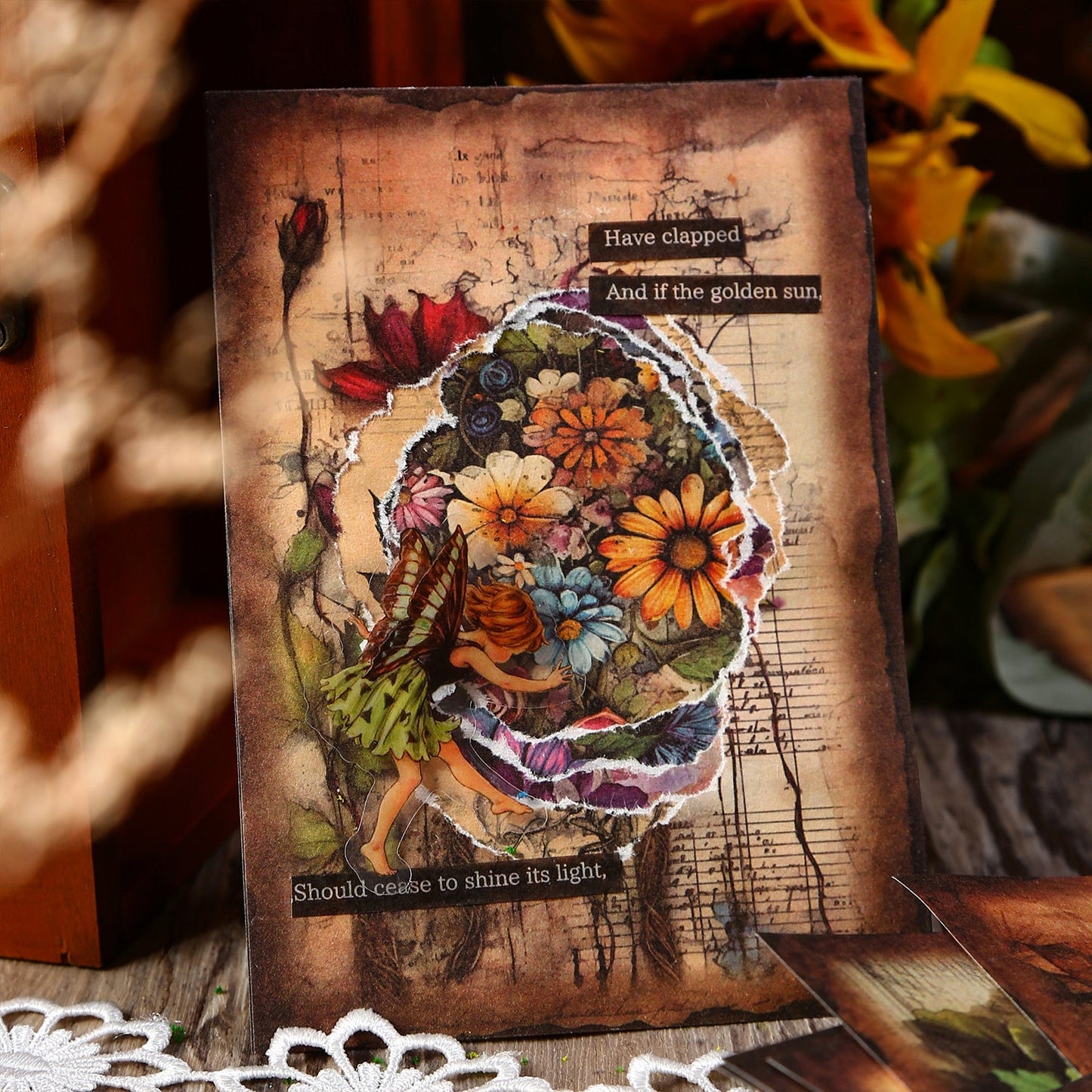 Burning Garden Material Decor Paper