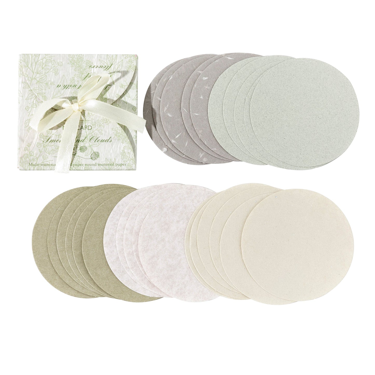 30 PCS Round Literary Material Paper